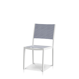 Dining Side Chair Tex White Frame / Sea Breeze Sling